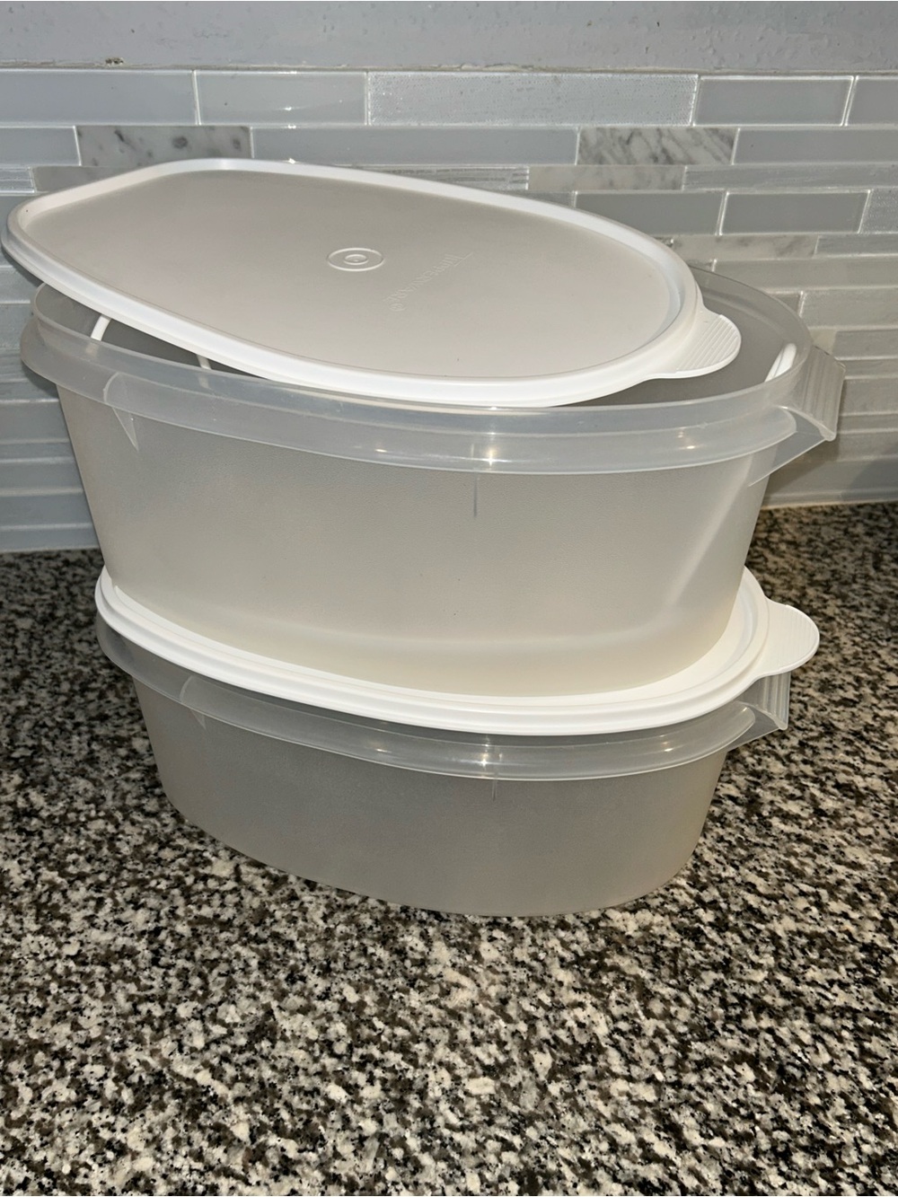 Vintage Tupperware Modular Mates Oval Storage Containers Set w/ Insert Tray